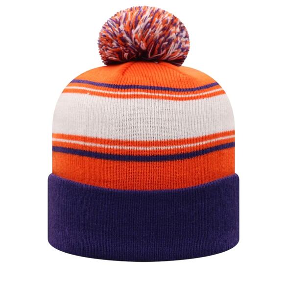 Top of the World Other - NWT Clemson Tigers Top of the World Knit Beanie hat with Pom - Orange